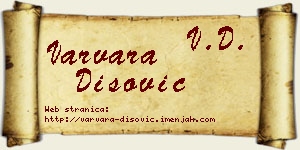 Varvara Dišović vizit kartica
